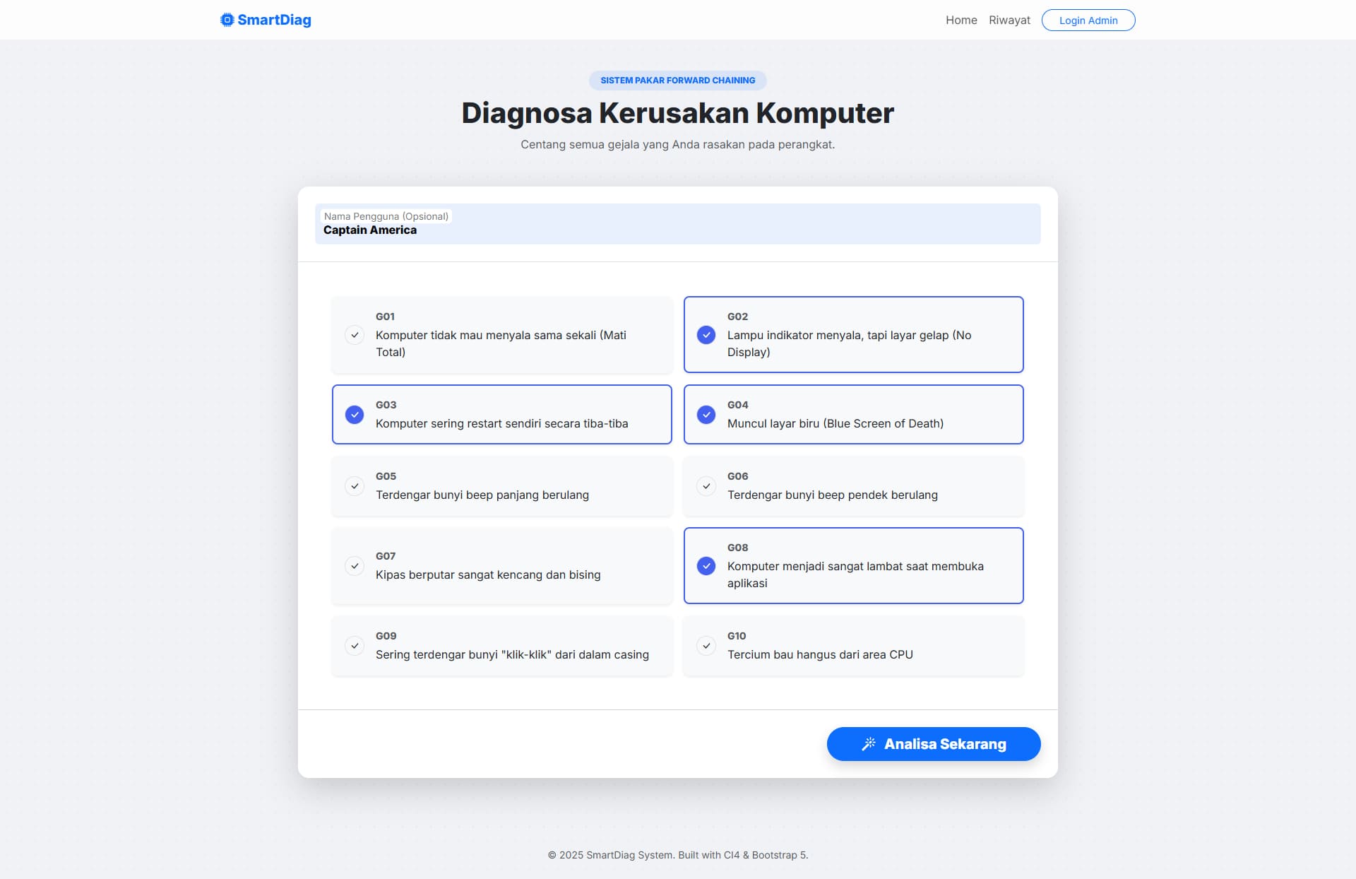 Sistem Pakar Diagnosa Kerusakan Komputer Metode Forward Chaining